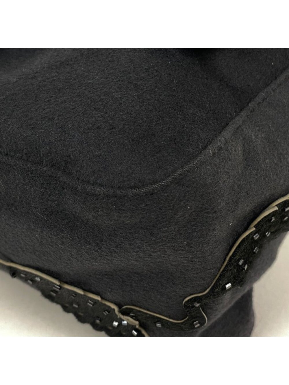 Fendi Zucca Logo Shoulder Bag Mamma Baguette Fabric Black - Picture 3 of 13